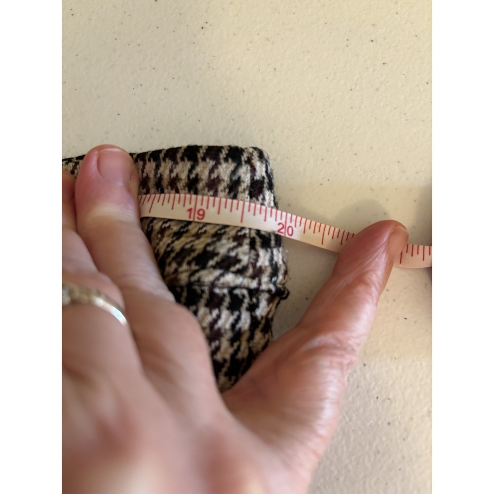 Forever 21 Men 36 Tan Black Cream Houndstooth Cargo-Inspired Knit Pants Straight - Picture 10 of 12